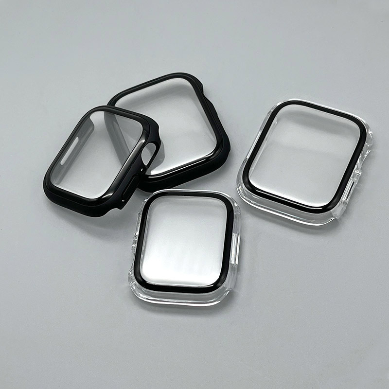 S9 zaoblený kryt pre Apple Watch z PC a integrovanou sklenenou fóliou pre Apple Watch S10