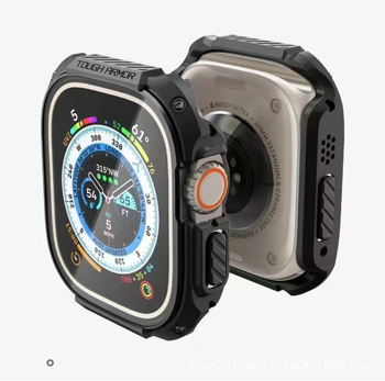 Carcasă de protecție pentru Apple Watch cu film integrat pentru ecran – husă moale, sticlă, rezistentă la șocuri, antiamprentare