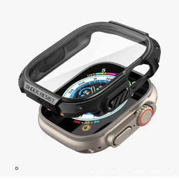 Carcasă de protecție pentru Apple Watch cu film integrat pentru ecran – husă moale, sticlă, rezistentă la șocuri, antiamprentare