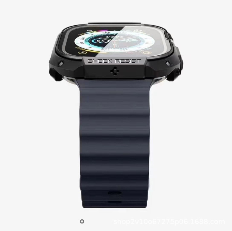 Carcasă de protecție pentru Apple Watch cu film integrat pentru ecran – husă moale, sticlă, rezistentă la șocuri, antiamprentare