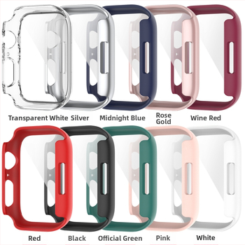 Apple Watch Series 7 apsauginė dėklas su PC korpusu ir temperuota plėvelė, 0.006 kg, atskiras įpakavimas