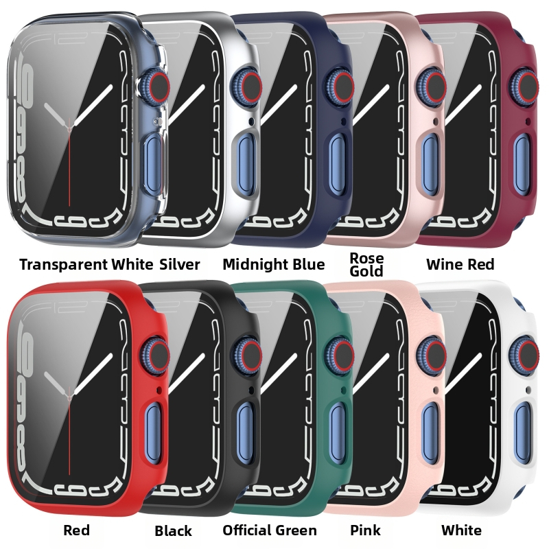 Apple Watch Series 7 aizsargkorpuss ar PC korpusu un temperētā plēve, 0.006 kg, atsevišķs iepakojums