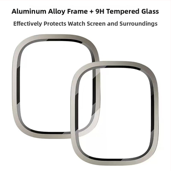 Kalené sklo s integrovaným puzdrom z hliníkovej zliatiny a kovovým rámom pre Apple Watch Ultra