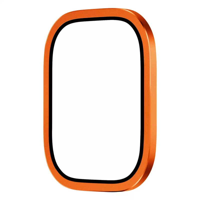 Protecție ecran din sticlă securizată cu carcasă integrată din aliaj de aluminiu și cadru metalic pentru Apple Watch Ultra