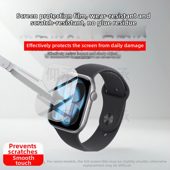 Apple Watch S11, SE3, S10, S4 előlap védőfólia — Liquid Nano anyag, HD, elülső membrán (Kompatibilis S11, SE3, S10, S4)