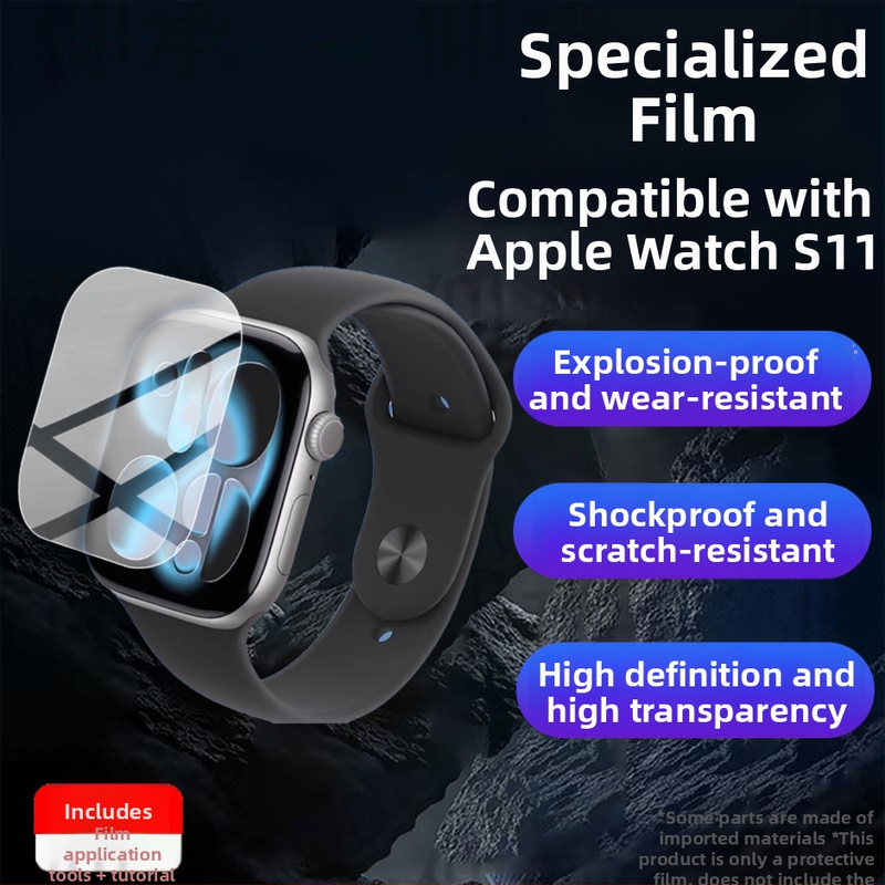 Apple Watch S11, SE3, S10, S4 előlap védőfólia — Liquid Nano anyag, HD, elülső membrán (Kompatibilis S11, SE3, S10, S4)