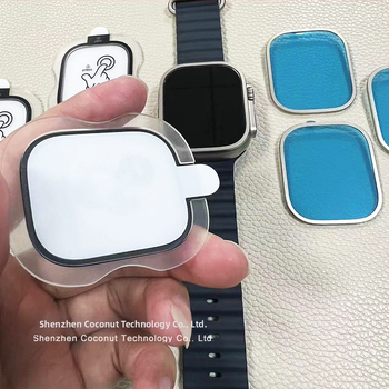 Temperētā stikla ekrāna aizsargs Apple Watch Ultra 2 ar metāla rāmi