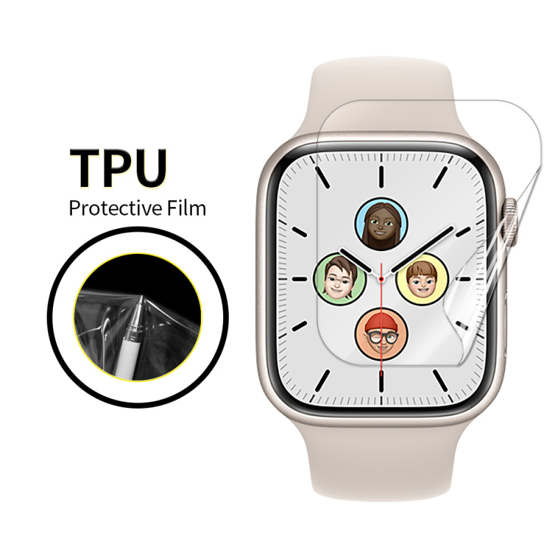 Apple Watch Series 7 TPU aizsargfilms, HD skaidrs, izturīgs pret skrāpējumiem, OEM/ODM privātas zīmola pieejams