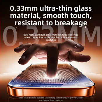 iPhone 17 Pro Max előlapvédő edzett üvegből – anti-reflexiós bevonat, teljes képernyő, anti-ujjlenyomat, anti-kékfény