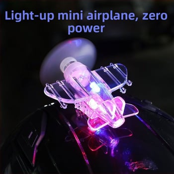 LED lidmašīniņa ar vēja enerģiju — auto dekors no plastmasas