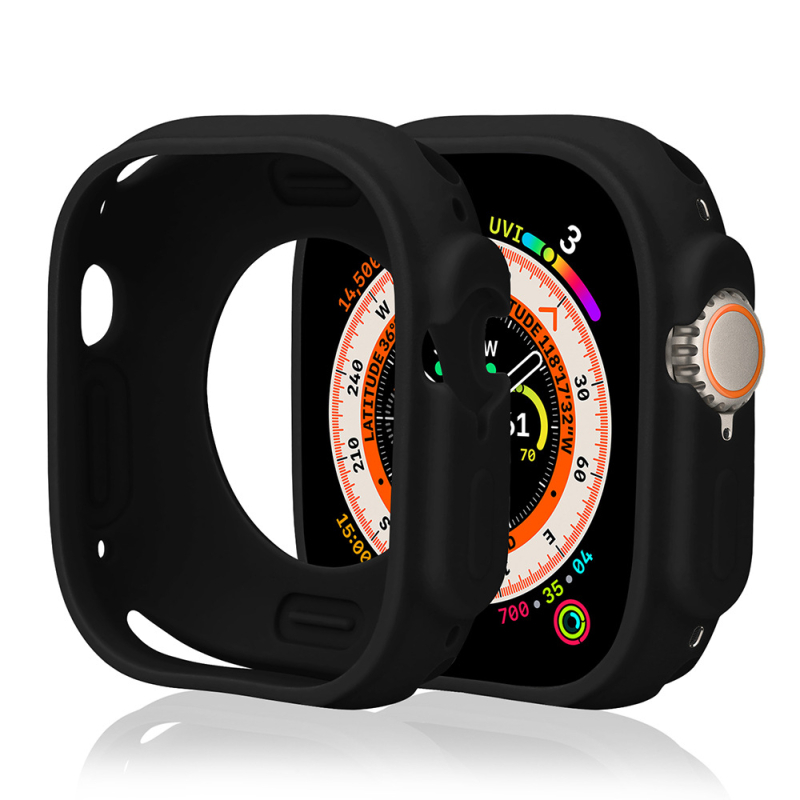 Silikonska zaštitna futrola za Apple Watch, 49 mm, generacije 1–11, djelomično prekrivanje