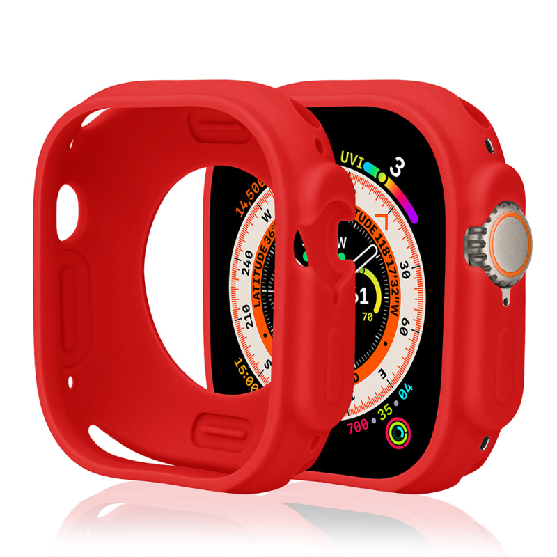Silikonska zaštitna futrola za Apple Watch, 49 mm, generacije 1–11, djelomično prekrivanje