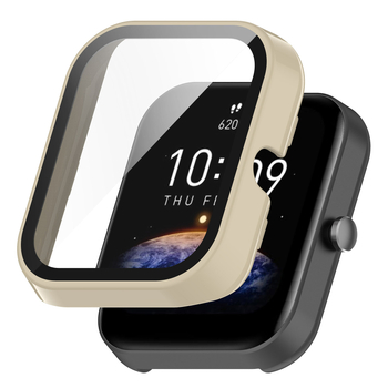 Husă de protecție pentru Amazfit Bip3 Pro cu hus PC și folie de sticlă temperată, design integrat, rezistentă la căderi