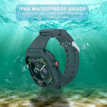 Husă Apple Watch iWatch S9 — Impermeabilă, pentru exterior, Rezistentă la căderi, Acoperire completă; Material: PC + TPU + Gel de silice; Etichetă privată licențiată