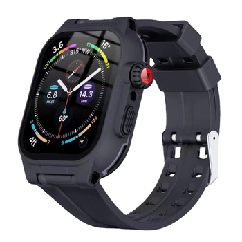 Husă Apple Watch iWatch S9 — Impermeabilă, pentru exterior, Rezistentă la căderi, Acoperire completă; Material: PC + TPU + Gel de silice; Etichetă privată licențiată
