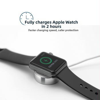 Magnetické bezdrôtové nabíjač pre Apple Watch, MFi certifikované, hliníková zliatina puzdro, ultratenké, rýchle nabíjanie 5W (QC2.0)
