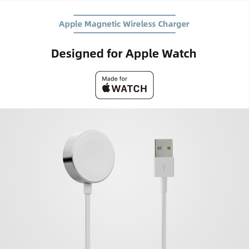 Magnetické bezdrôtové nabíjač pre Apple Watch, MFi certifikované, hliníková zliatina puzdro, ultratenké, rýchle nabíjanie 5W (QC2.0)