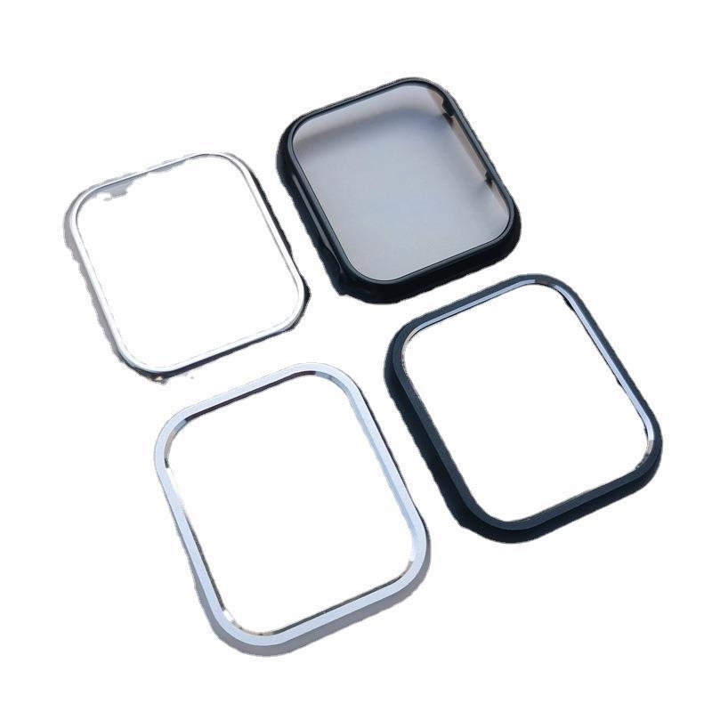 Apsauginė dėžutė Apple Watch su aliuminio lydinio rėmu – Junhongmei; suderinama su Apple Watch; išleista 2022 m.; pakuotė: dėžutė