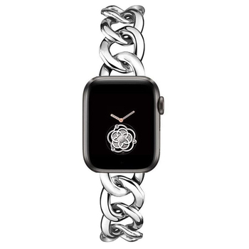 Jun Onda Apple Watch čelična narukvica s denim jednostranim lancem, kompatibilna sa Series 6/SE