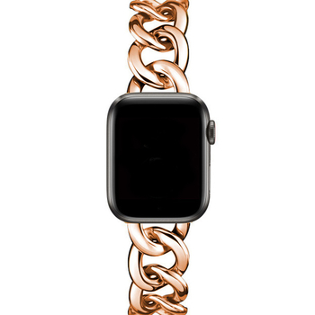 Jun Onda Apple Watch čelična narukvica s denim jednostranim lancem, kompatibilna sa Series 6/SE