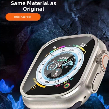 Apple Watch Ultra temperatētā stikla ekrāna aizsargs ar titāna sakausējuma rāmi