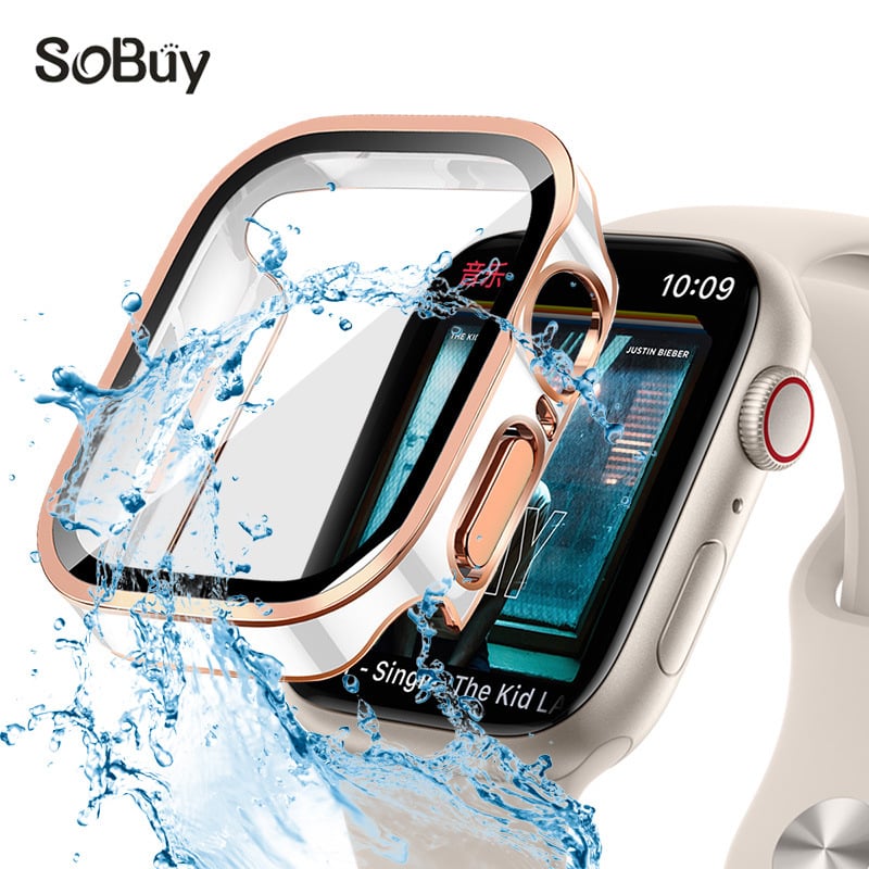 Apple Watch Ultra apsauginė dėklas – PC medžiaga, atspari vandeniui, tiesių kraštų dizainas, visapusiška apsauga