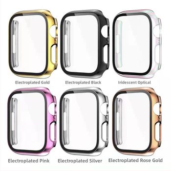 Ochranný kryt pre Apple Watch Series 7, TPU, elektroplatinovaný povrch, protiškrabaniu