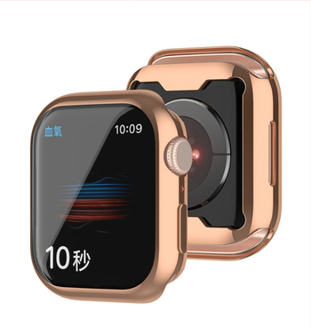 Ochranný kryt pre Apple Watch Series 7, TPU, elektroplatinovaný povrch, protiškrabaniu
