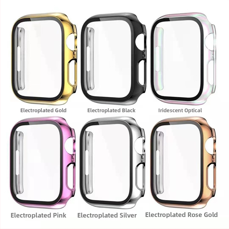 Ochranný kryt pre Apple Watch Series 7, TPU, elektroplatinovaný povrch, protiškrabaniu