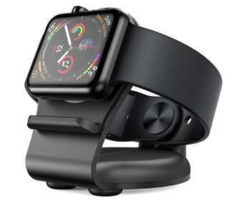 BOWO Apple Watch įkrovimo laikiklis - metalo konstrukcija, stalinis belaidis įkroviklis, suderinamas su Apple Watch, licencijuota privataus prekinio ženklo žymė: Taip