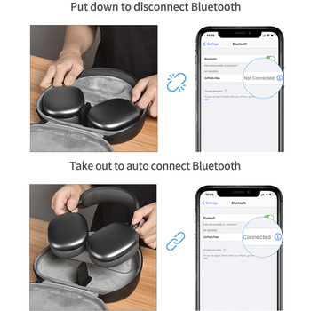 Калъф за AirPods Max от имитационна кожа с печат, съвместим с Apple, възможност за персонализация