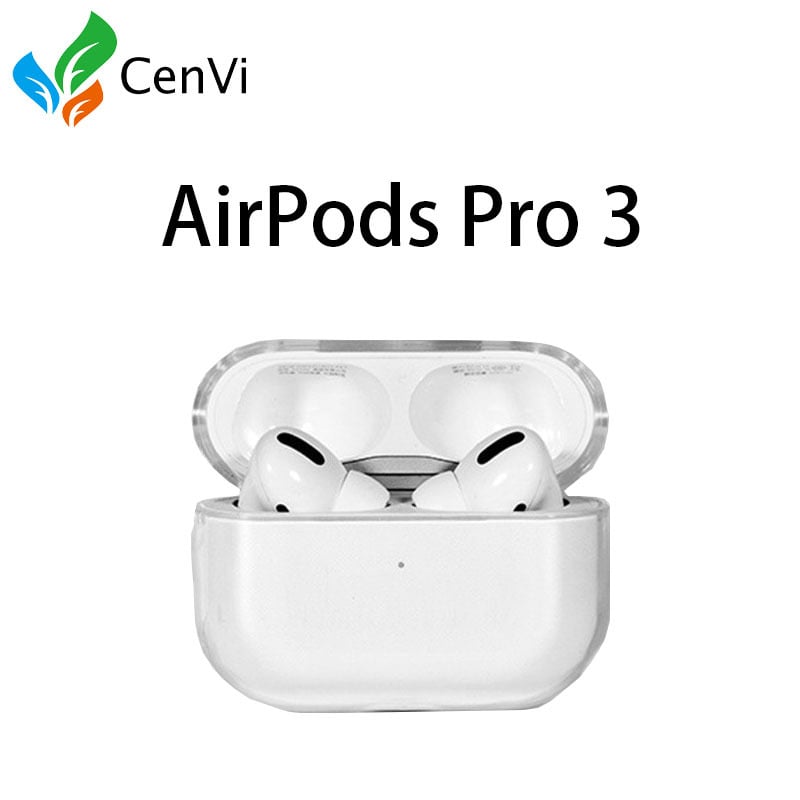 AirPods Pro 3 защитен калъф, прозрачен TPU, инжекционно формован, съвместим с Apple