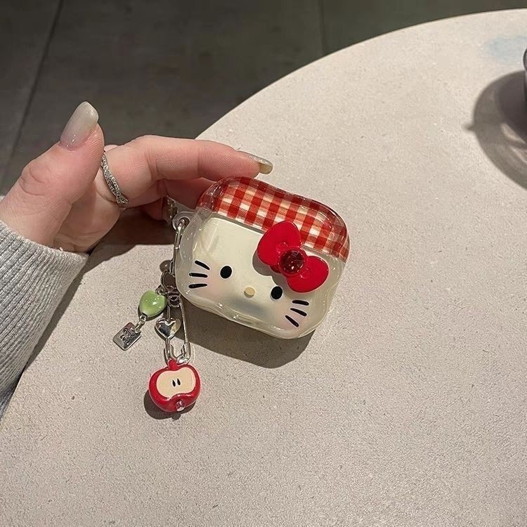  husă TPU protector pentru căști wireless Apple, transparentă, stil desen animat, relief 3D, personalizare disponibilă