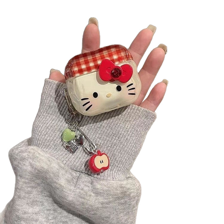  husă TPU protector pentru căști wireless Apple, transparentă, stil desen animat, relief 3D, personalizare disponibilă