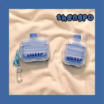 AirPods защитен калъф - TPU, прозрачен, карикатурен стил, 3D релеф, съвместим с Apple