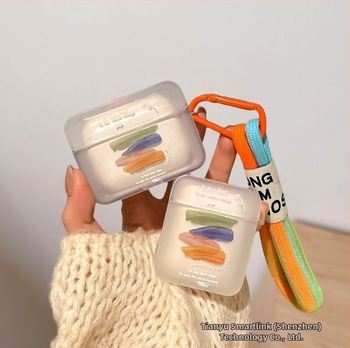 Pouzdro na AirPods pre Apple – Graffiti dúha, TPU, reliéfny kreslený dizajn, prispôsobiteľný, kompatibilný s AirPods 1/2/3/4 a Pro/Pro2