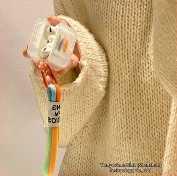 Pouzdro na AirPods pre Apple – Graffiti dúha, TPU, reliéfny kreslený dizajn, prispôsobiteľný, kompatibilný s AirPods 1/2/3/4 a Pro/Pro2