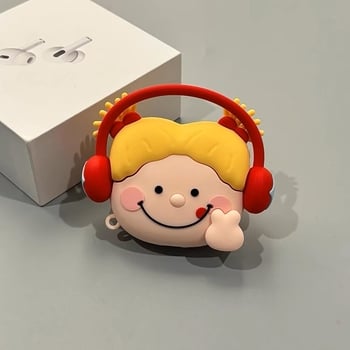 Canibao силиконов предпазен калъф за Apple AirPods Pro 2, релефен мультяшен дизайн