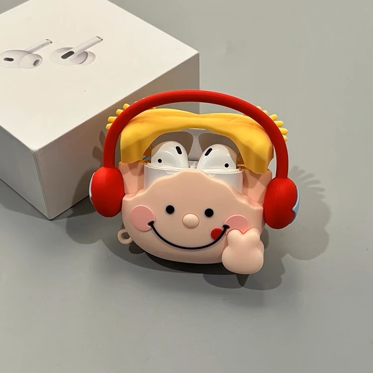 Canibao силиконов предпазен калъф за Apple AirPods Pro 2, релефен мультяшен дизайн