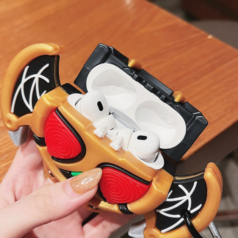 Kamen Rider Kiva Carcasă Transformatoare Protectoare pentru Apple AirPods Pro 2/3/4 Gen (PVC; stil desen animat; imprimare)