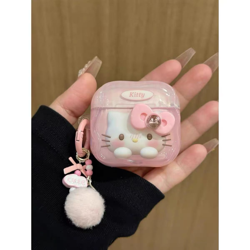 Θήκη TPU με καπάκι αναδίπλωσης για AirPods 4 και AirPods Pro 3ης γενιάς, γλυκό μοτίβο γάτας με χαρακτική εικόνα