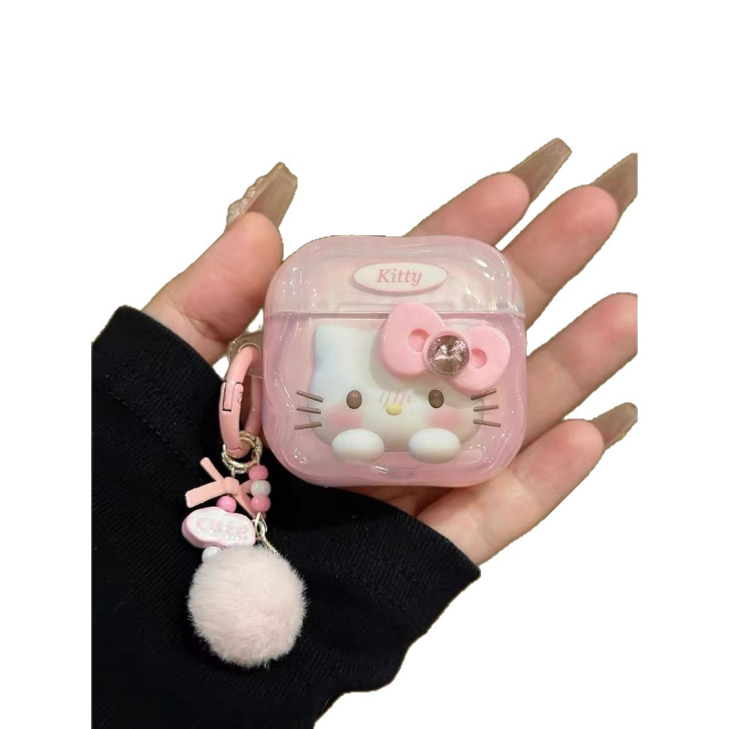 Θήκη TPU με καπάκι αναδίπλωσης για AirPods 4 και AirPods Pro 3ης γενιάς, γλυκό μοτίβο γάτας με χαρακτική εικόνα