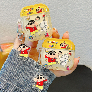 AirPods калъф за Apple - TPU, твърд корпус, прозрачен, карикатурен модел, изработен чрез инжекционно формоване