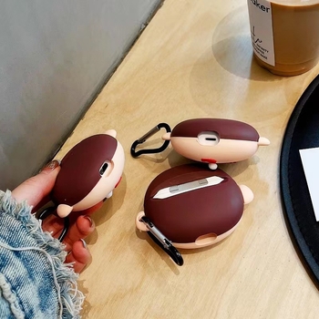 Силиконов калъф за AirPods Pro 2 и AirPods (1–3 поколение) – мека силиконова обвивка, карикатурен дизайн, инжекционно формован