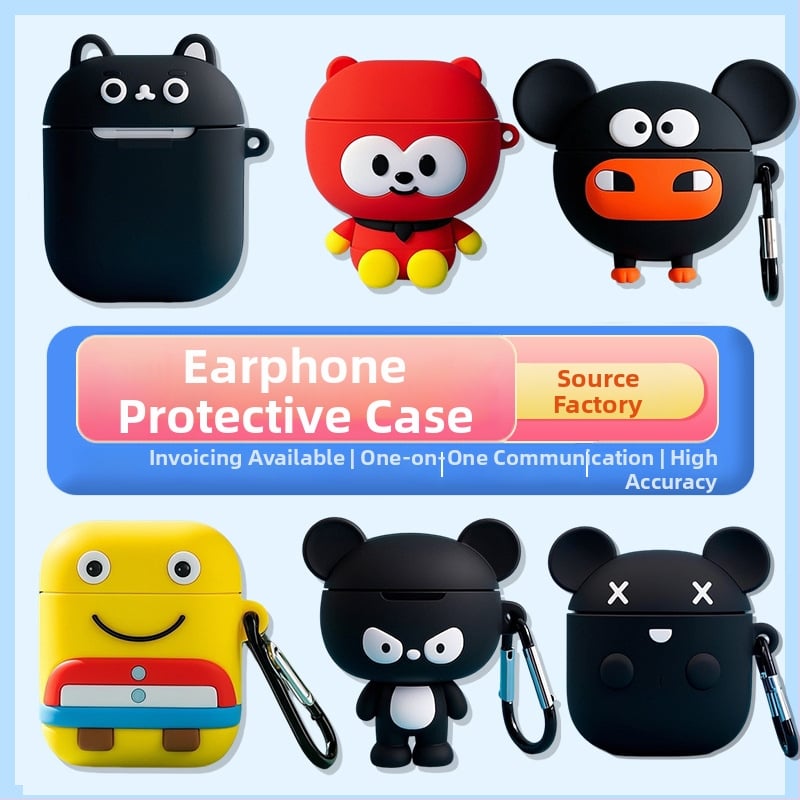 AirPods lietas Bluetooth austiņām — PVC materiāls, 3D karikatūras IP dizains, saderīgs ar Apple, pielāgojams