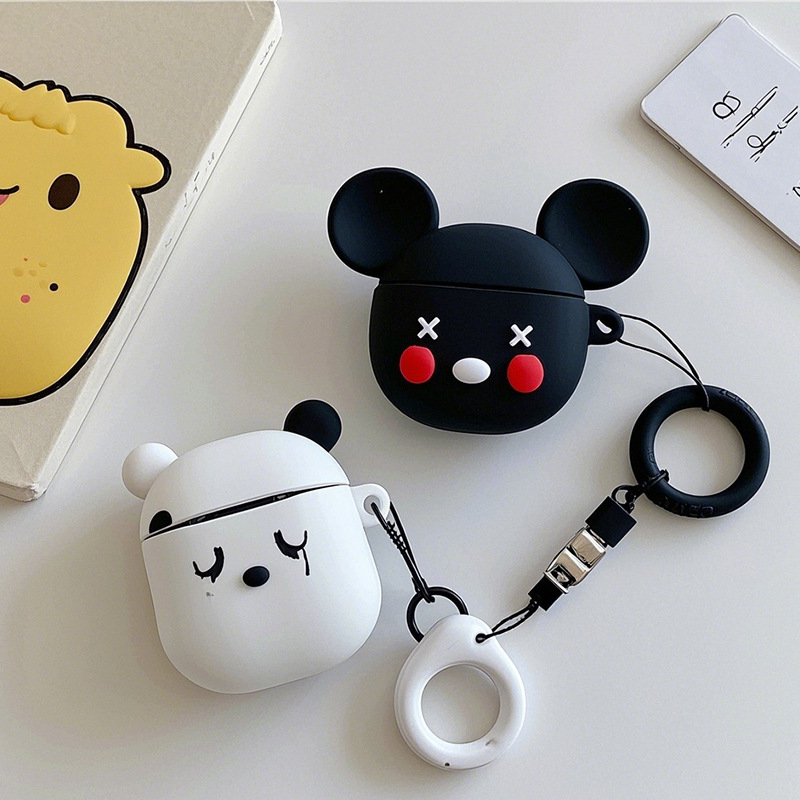 AirPods lietas Bluetooth austiņām — PVC materiāls, 3D karikatūras IP dizains, saderīgs ar Apple, pielāgojams