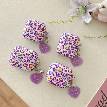 Θήκη προστασίας από σιλικόνη για AirPods 4ης γενιάς με εκτύπωση καρδιάς, κατασκευασμένη με έγχυση