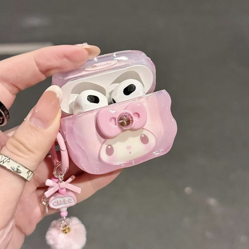 Калъф за Apple AirPods Pro 3, TPU, с отварящ се капак, карикатурен принт, гравирана рисунка