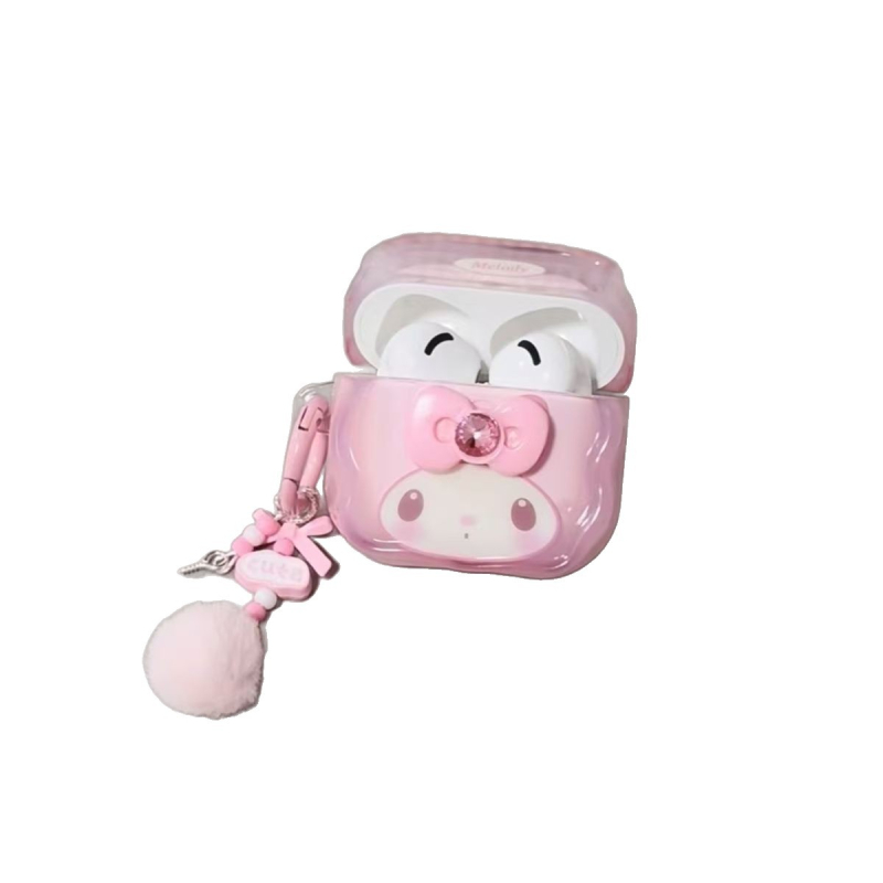 Калъф за Apple AirPods Pro 3, TPU, с отварящ се капак, карикатурен принт, гравирана рисунка