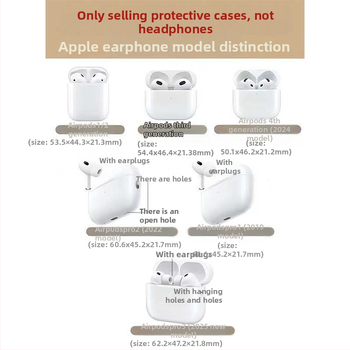 Калъф за AirPods от силикон със карикатурен Тамагочи стил и релефен дизайн за устройства Apple